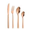Mirror Finish Rose Gold Plated Stainless Steel Flatware Set - Copper Silverware Cutlery