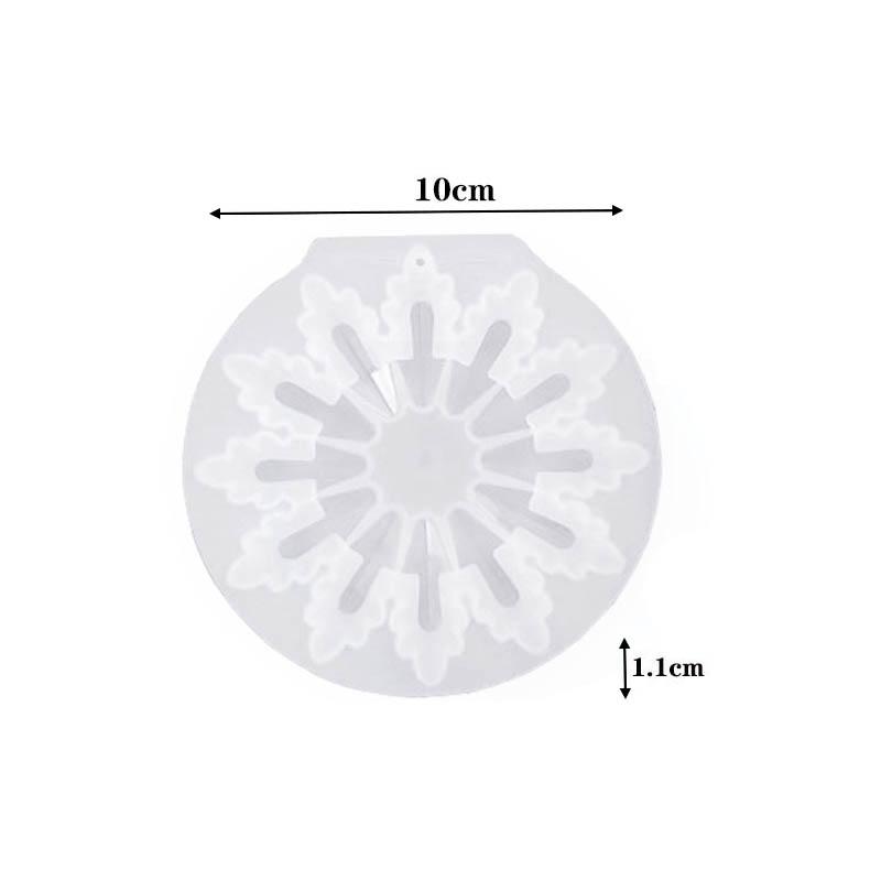 Snowflake Pattern Multipurpose Resin Mold Jewelry Making Tool for Pendant Casting Silicone Mould DIY Crafts Christmas Ornaments