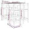 VidaXL Garden Bar Set 5 Pcs White Solid Pine Wood, Bar Set, Furniture Set, Bar Set 3154751