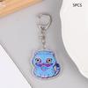 5Pcs Cartoon Huntrix Saja Boys Derpy Tiger Acrylic Keychains Ring Double-Sided Key Chain Jewelry Demon Hunters Love Gifts