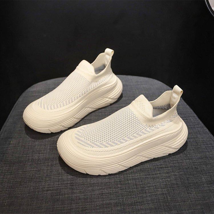 Lady Fitness Women Breathable Sneakers Woman Casual Non-slip Walking Shoes Cushion Female Comfortable Low Top Sock Sneakers