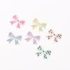 10PCS Planar Resin Bowknot Patches Small Dot Pattern for Scrapbook Diy Hairpin Decoration