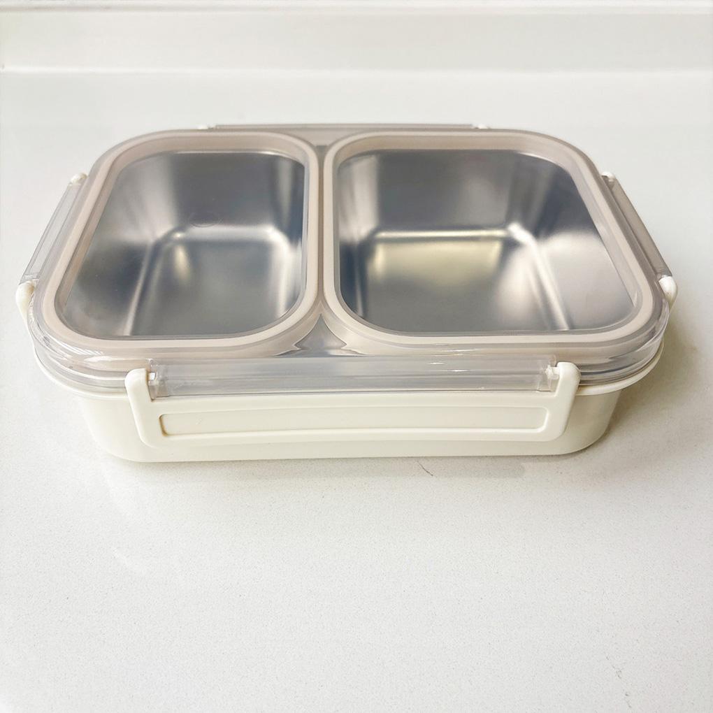 Lightweight Stainl Steel 304 Lunch Box Two Carents Portable Meal Box Nordic Sle Single Layer Insulated Lunchbox