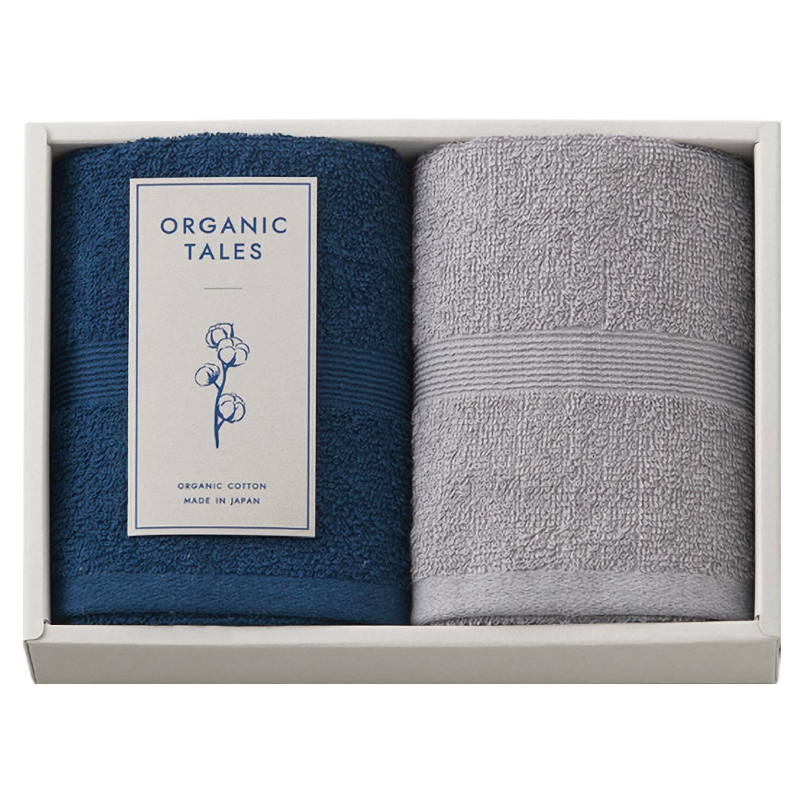 

Stylem Towel Set Gift Set Organic Face Towels 29 x 75cm ORGANIC TALES Blue Made in Japan ALE2320BL Takisada-Osaka (2 towels) синий