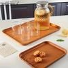 Pallet Rettangolare Nordico in Plastica Colori Legno Imitazione Vassoio Frutta Caffè Vassoio Portaoggetti Piatto da Pranzo Vassoio da Servizio per la Casa Vassoio da Tè