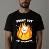 Burnt Out But Optimistic Marshmallow T-Shirt, Funny Sarcastic Campfire Tee