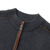 2025 Men's Autumn/Winter Knit Sweater: Half-High Collar, Zipper, Loose Fit, Long Sleeve Pullover