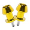 2pcs Gold Aluminum Alloy M8 Motorcycle Racing Adapter Holder Swingarm Coil Slider Mount Stand Screw