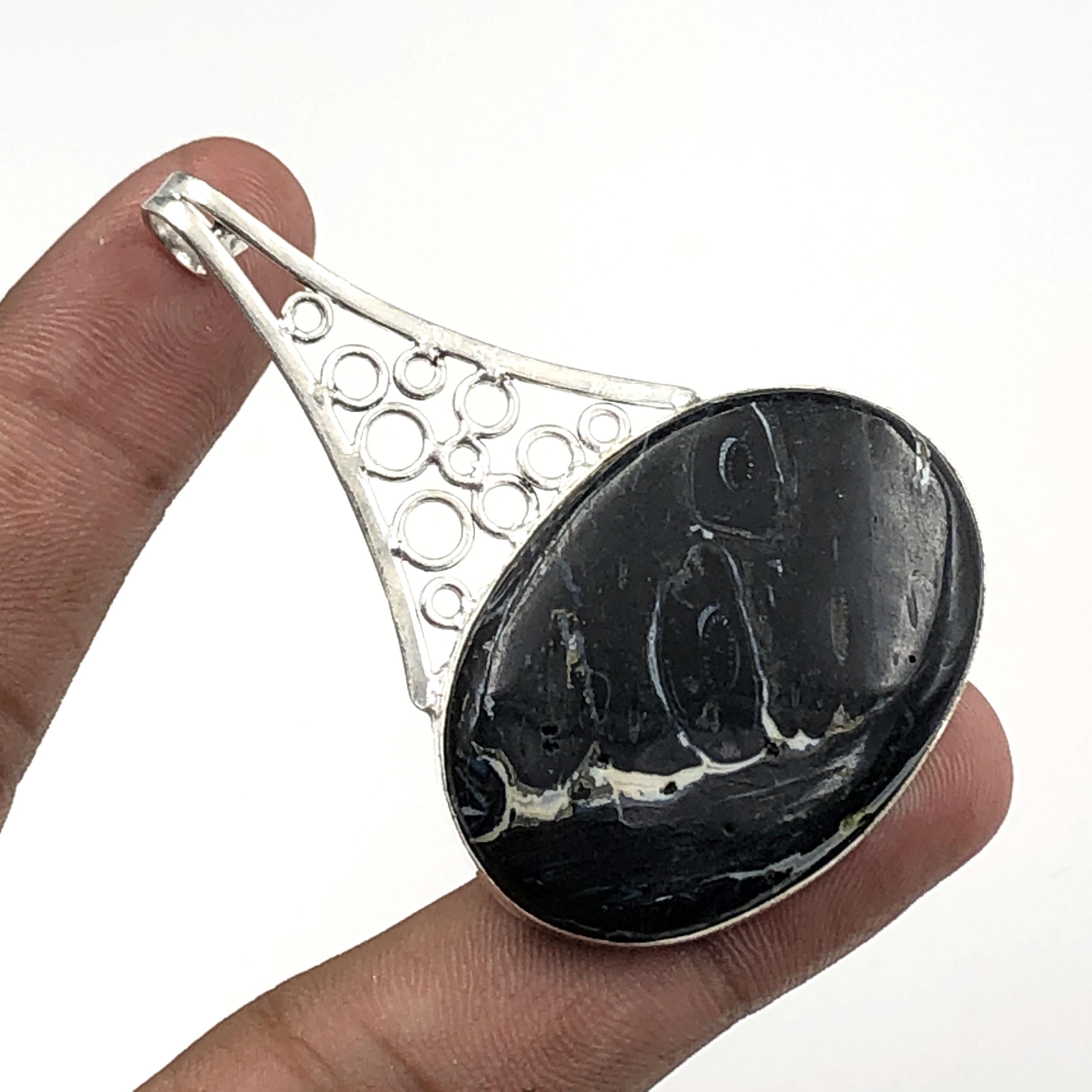 Natural Botswana Agate Gemstone 925 Sterling Silver Jewelry  Pendant 2.55  AJP-469