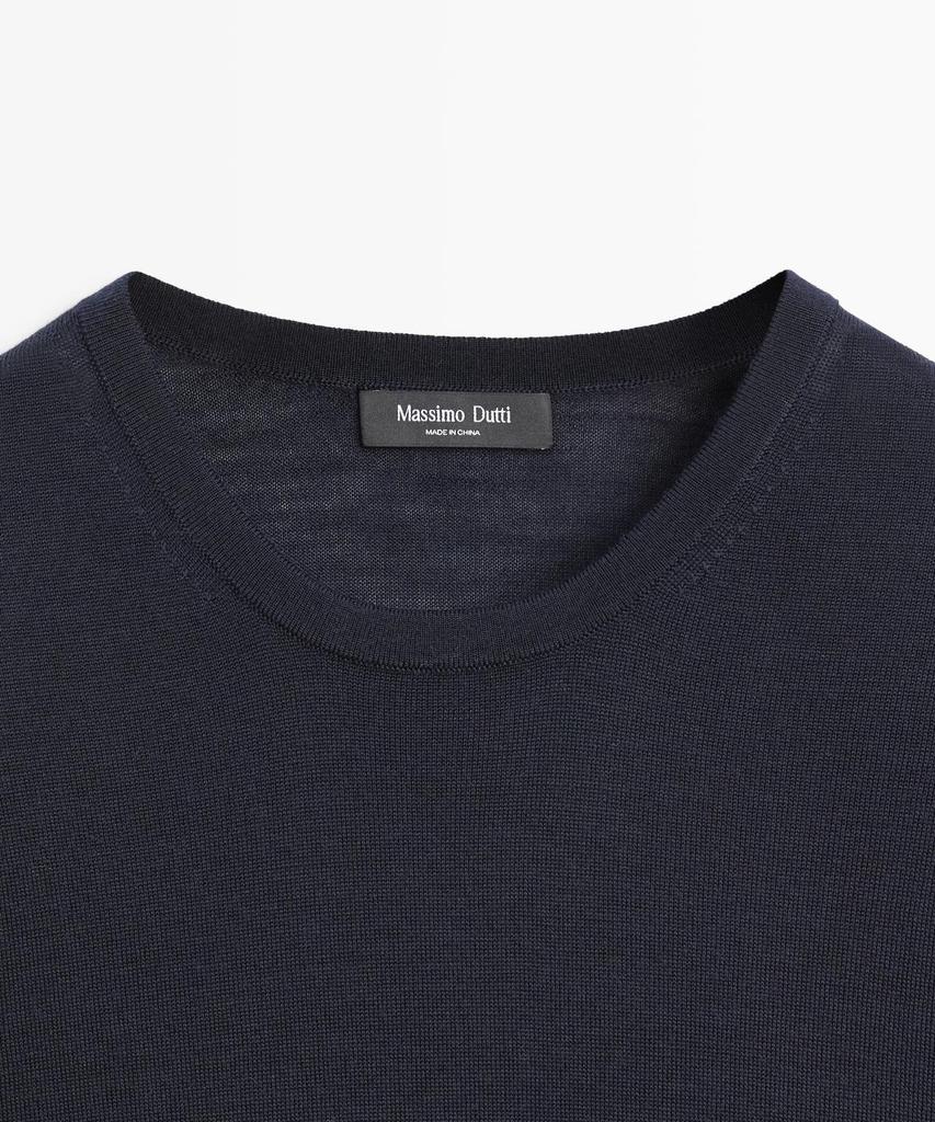 Masimodutti Wool Blend Short Sleeve T-Shirt