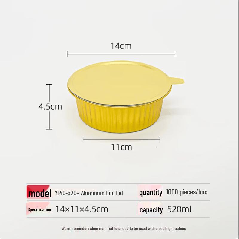 Gold Aluminum Foil Takeaway Food Containers