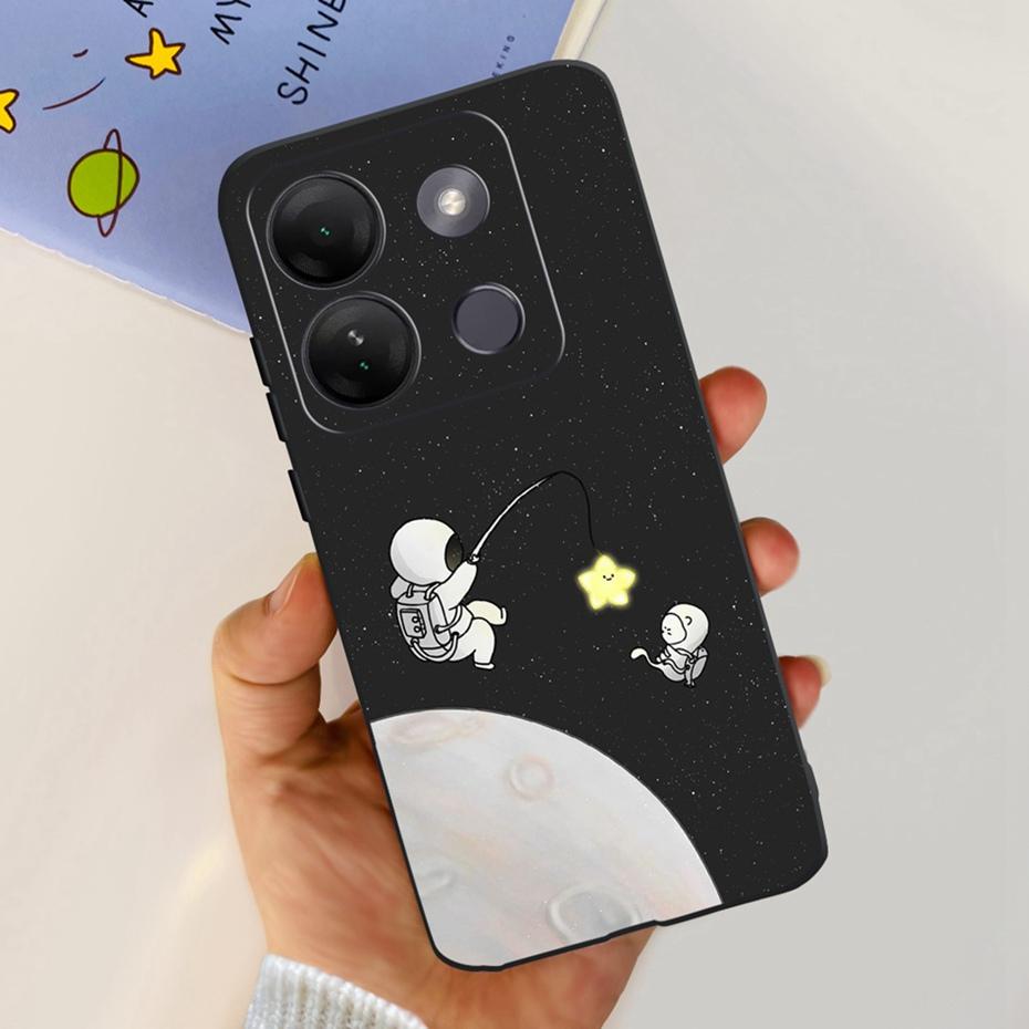 Case For Infinix Smart 7 HD Cute Flower Cat Pattern Soft Silicon TPU Phone Bumper For Infinix Smart 7HD X6516 Back Cover
