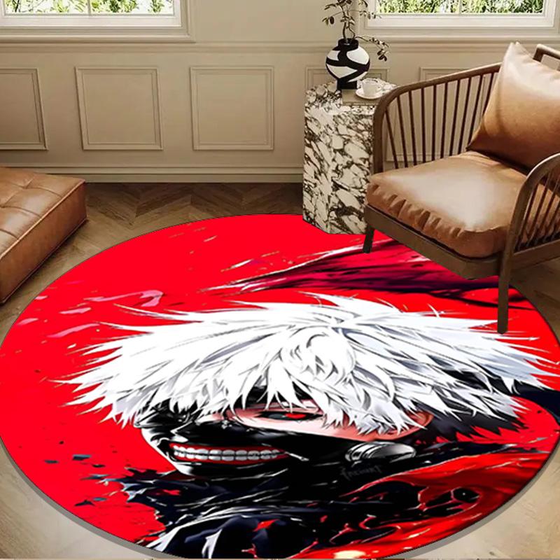Tokyo Ghoul Kaneki's Struggle Round mat Home Decor, Chair rug For livingroom,Bedroom, doormat home decor Birthday Gift Christmas Gifts