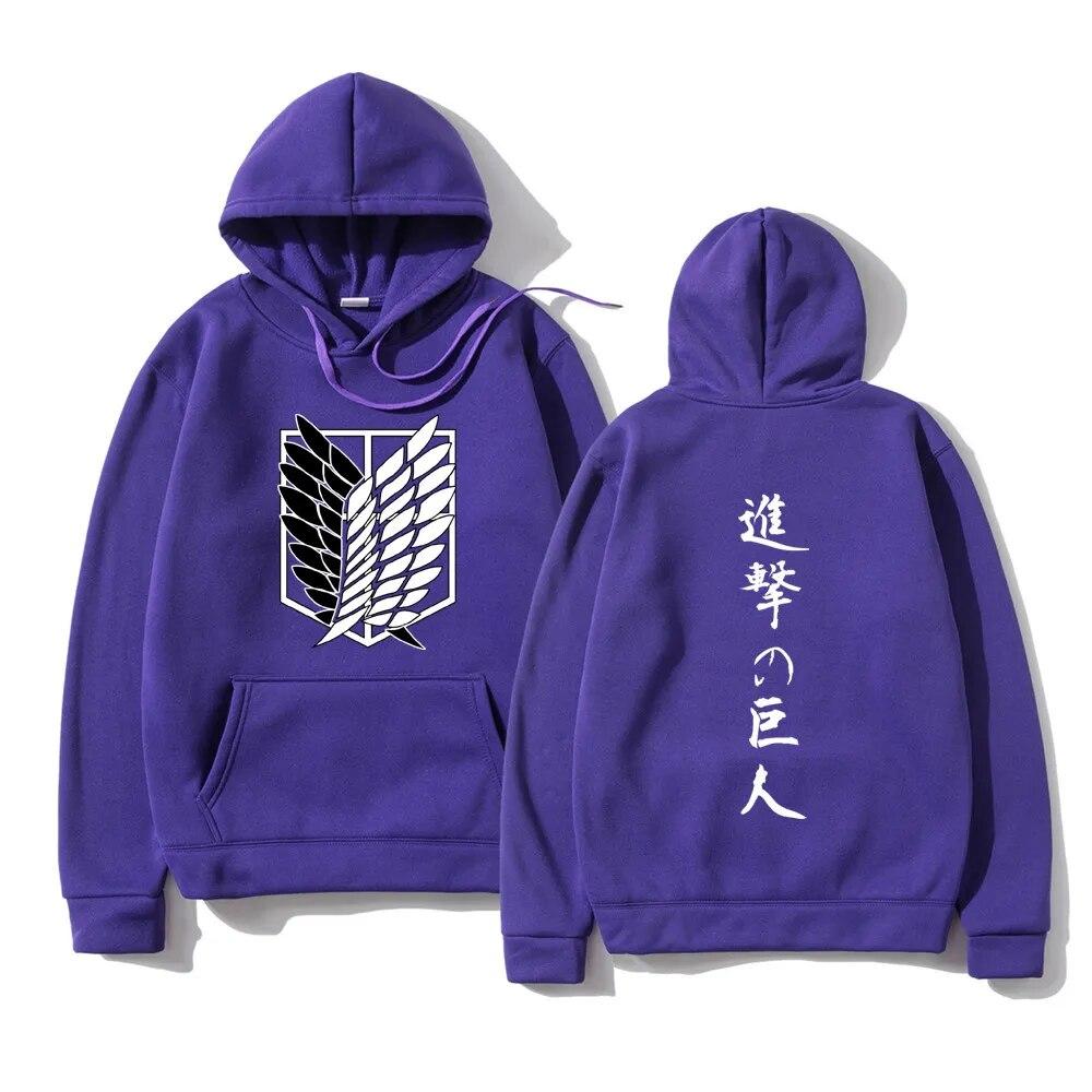 Attack on Titan Hanorace de modă unisex Hanorace cu glugă cu glugă unisex Anime japonez Pulovere Topuri Shingeki No Kyojin Haine cu glugă unisex