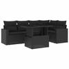 VidaXL Garden Lounge Set 6 Pcs with Cushions Black Wicker 3267255