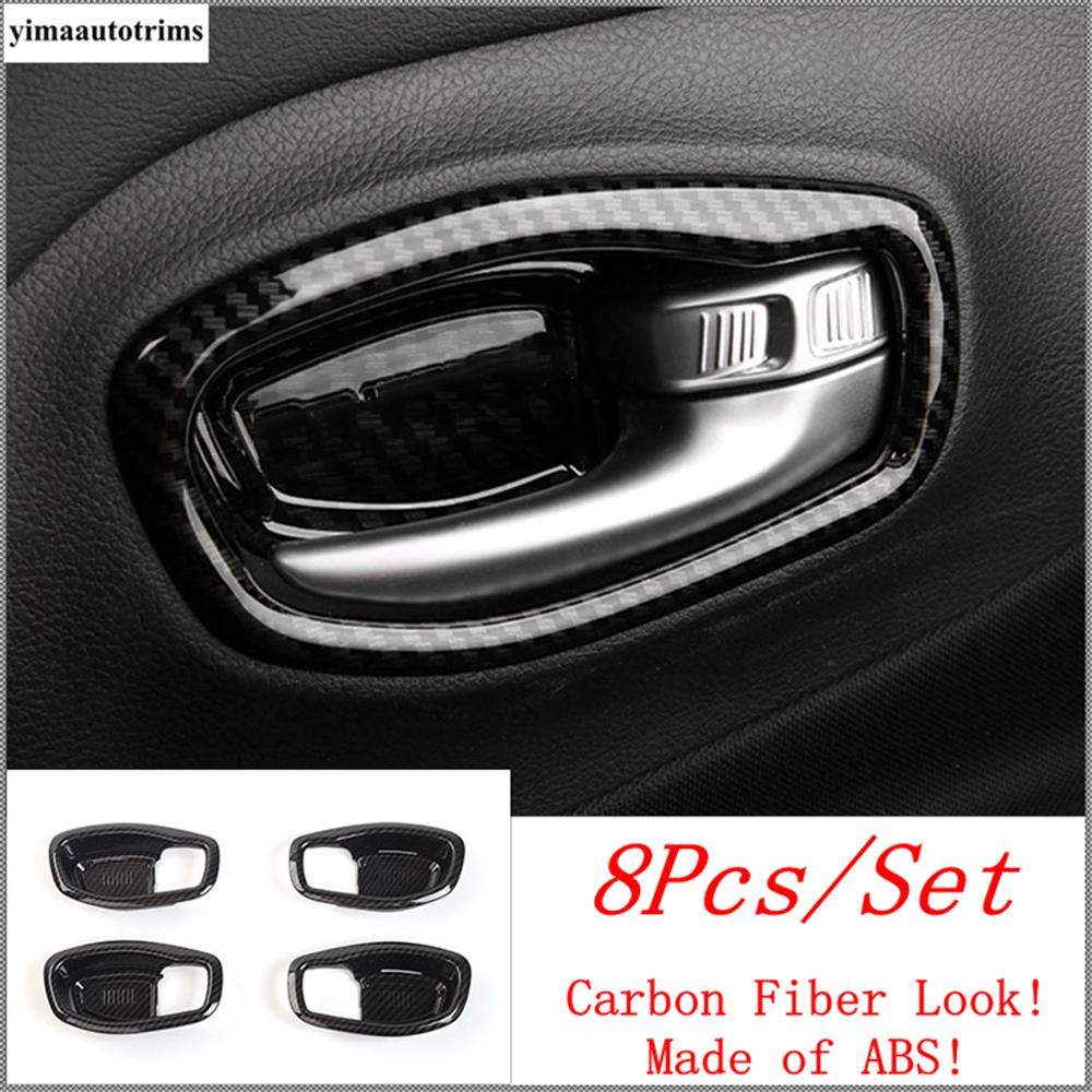 Door Speaker Air AC Handle Bowl Head Lamp Window Lift Cover Trim For Jeep Renegade 2015 - Carbon Fiber Interior Accessories