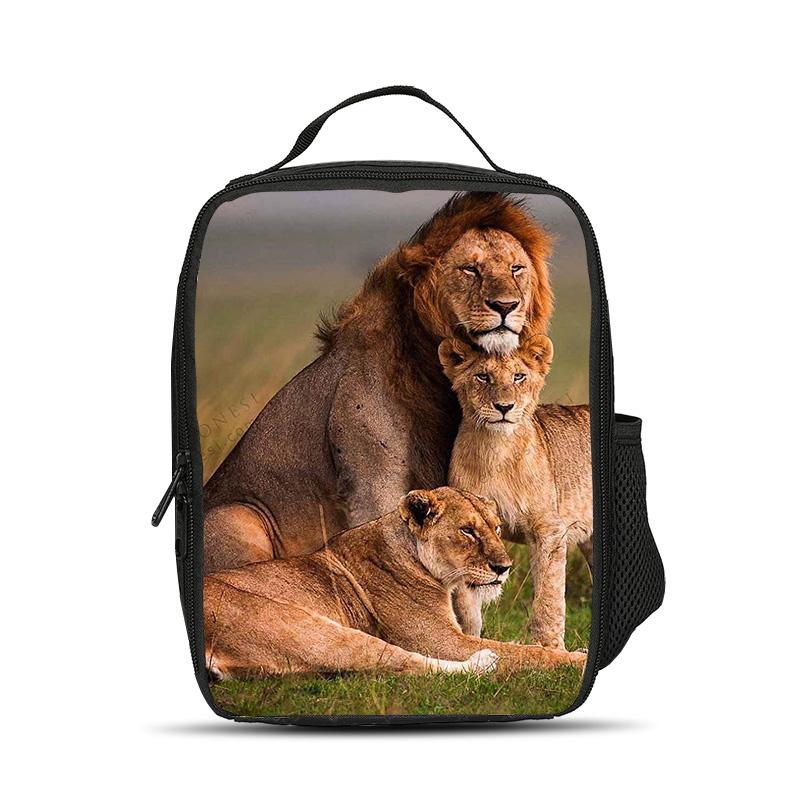 Lion Ice Bag Lunch Bag Versatile Cartoon Large Capacity Strong Performance Best Gift for Boy or Girl School Birthday