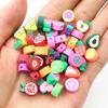 50pcs 10mm Clay Spacer Beads Polymer Loose Beads Random Colors Fruit Flower Animal Shape For Jewelry Making DIY Accessories