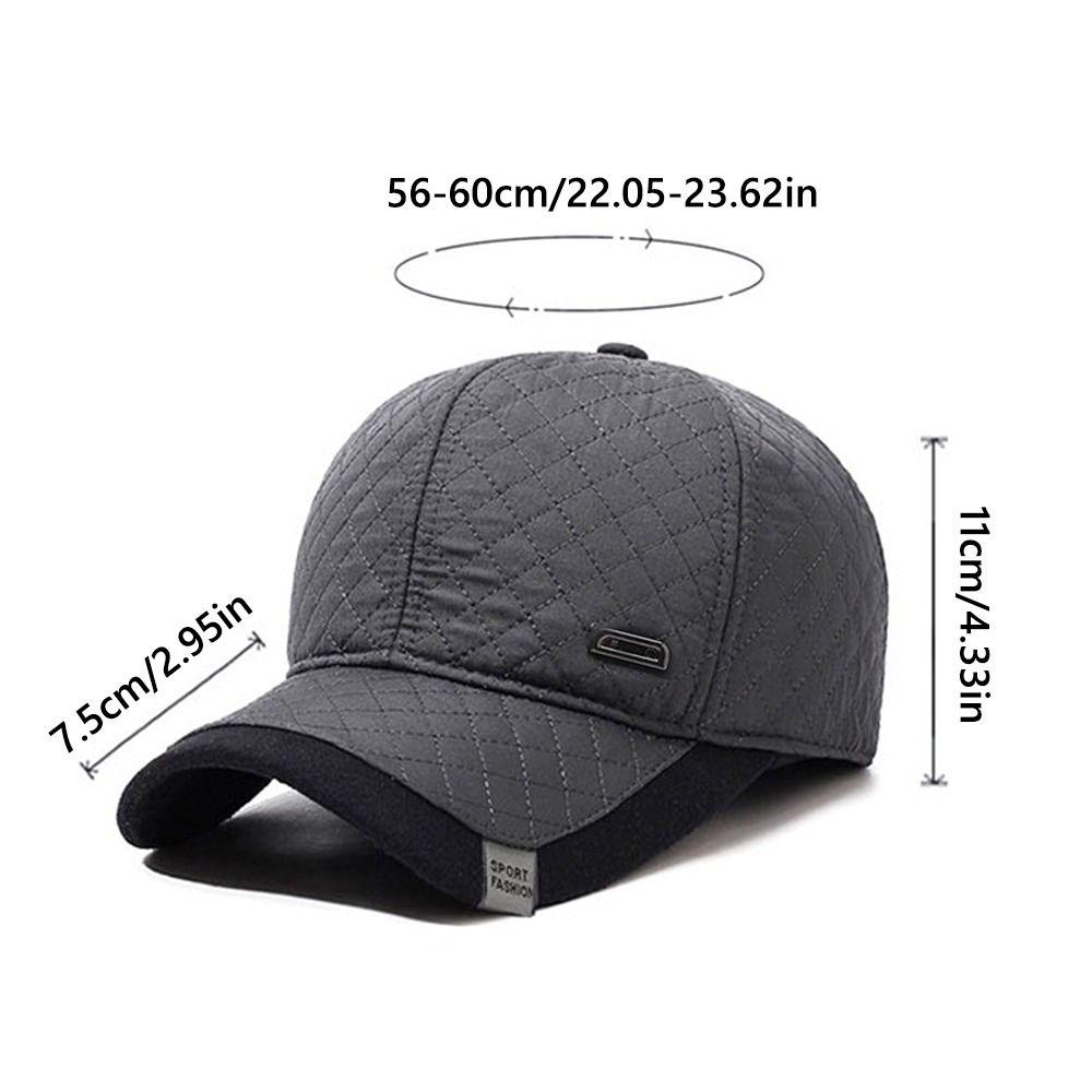 Classic Velvet Warm Men Baseball Cap With Windproof Earflaps Casual Beanies Hat Earflap Hat Autumn Winter