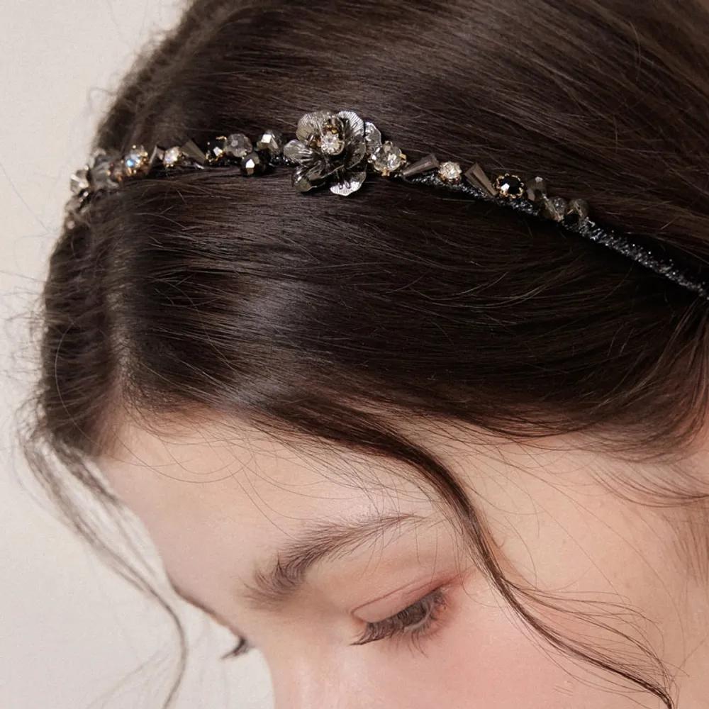 J Lauren Flower Cubic Premium Hairband H01274