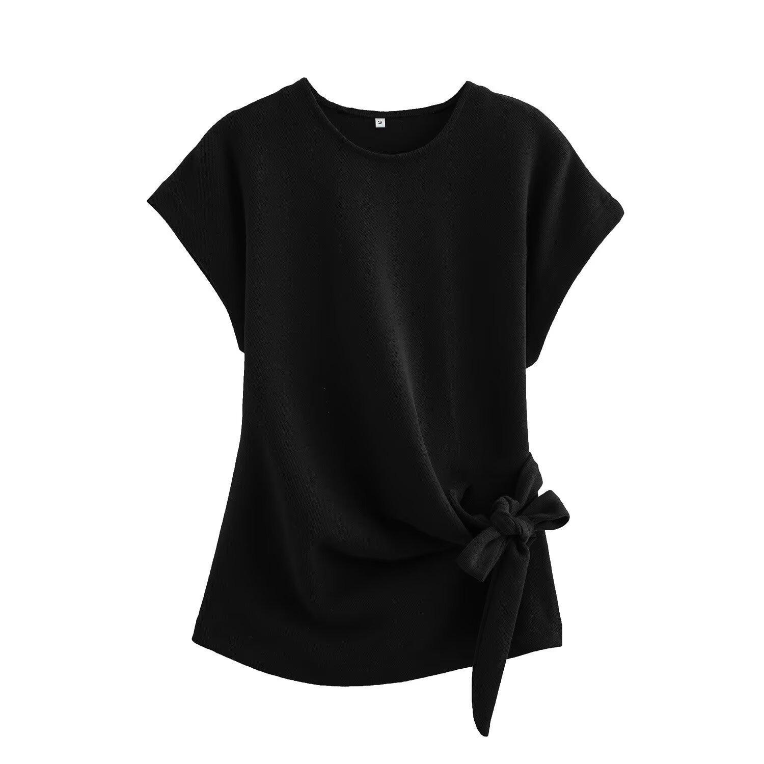 

2024 Зимний Женский Модный Топ в Европейском и Американском Стиле с Круглым Вырезом и Юбкой-Полусолнце Medium