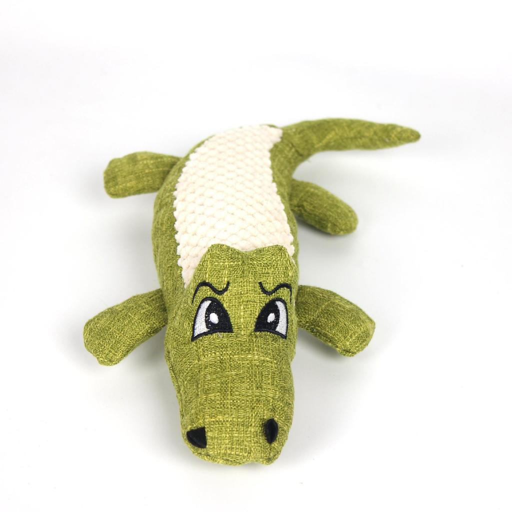 New Dog Plush Squeaky Bite-Resistant Crocodile Toy for Teeth Cleaning and Chewing