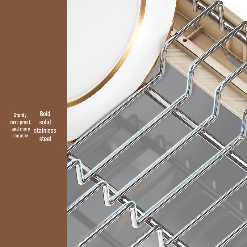 Kitchen Cabinet Pull-Out Dish Drying Organizer