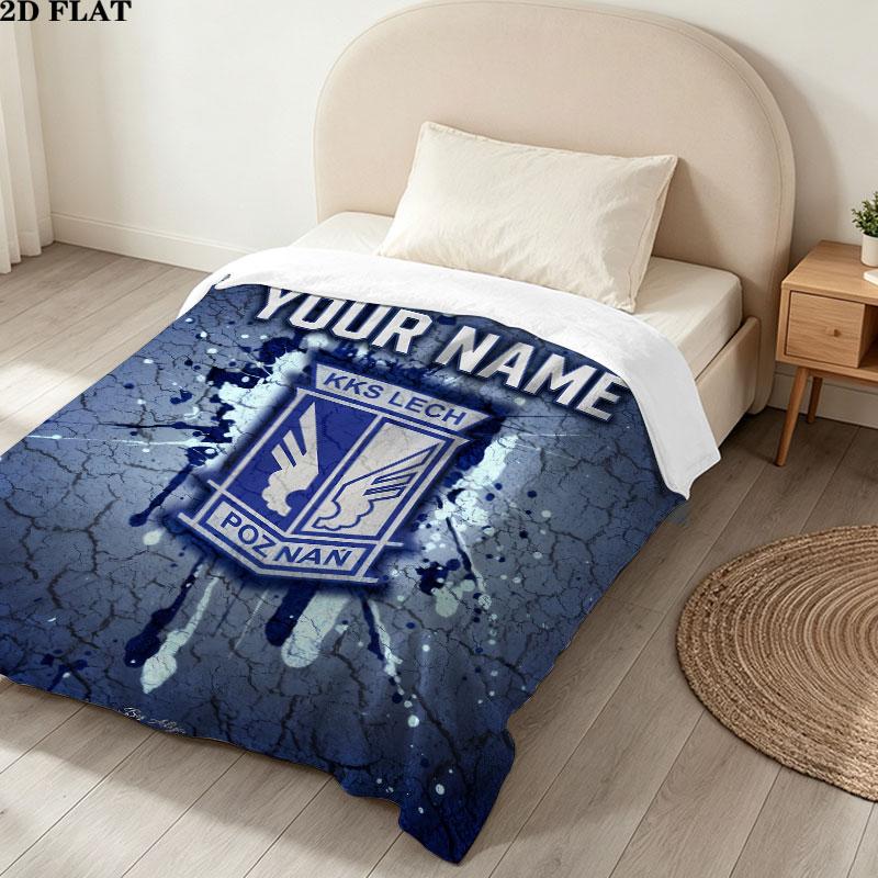 Custom KKS Lech Poznań Blanket, High quality Comfortable for All Seasons, Home Decor, Warmth and Comfort