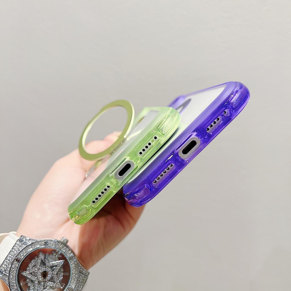 For iPhone 17 Pro Max Case Compatible with MagSafe Kickstand Clear TPU PC Phone Back Cover