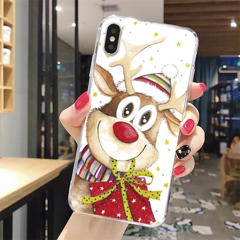 Merry Christmas Snowman Phone Case For iPhone 5 5S SE 5C 6 6S 7 8 Plus 4 4S 11 Pro XR XS Max X TPU Xmas Cover For iPhone XR Case