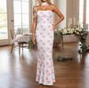 Import and Export Party Dress Women's Temperament Elegant Slim Tube Top Streamer Hip Wrap Dress