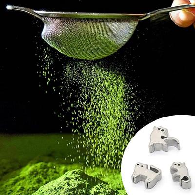 1/2/3 Pièces Forme d'Animal en Acier Inoxydable Tamis à Matcha Maille Fine Anti-agglomérant Outil à Thé Accessoires Pour Maison Café Thé Préparation Matcha