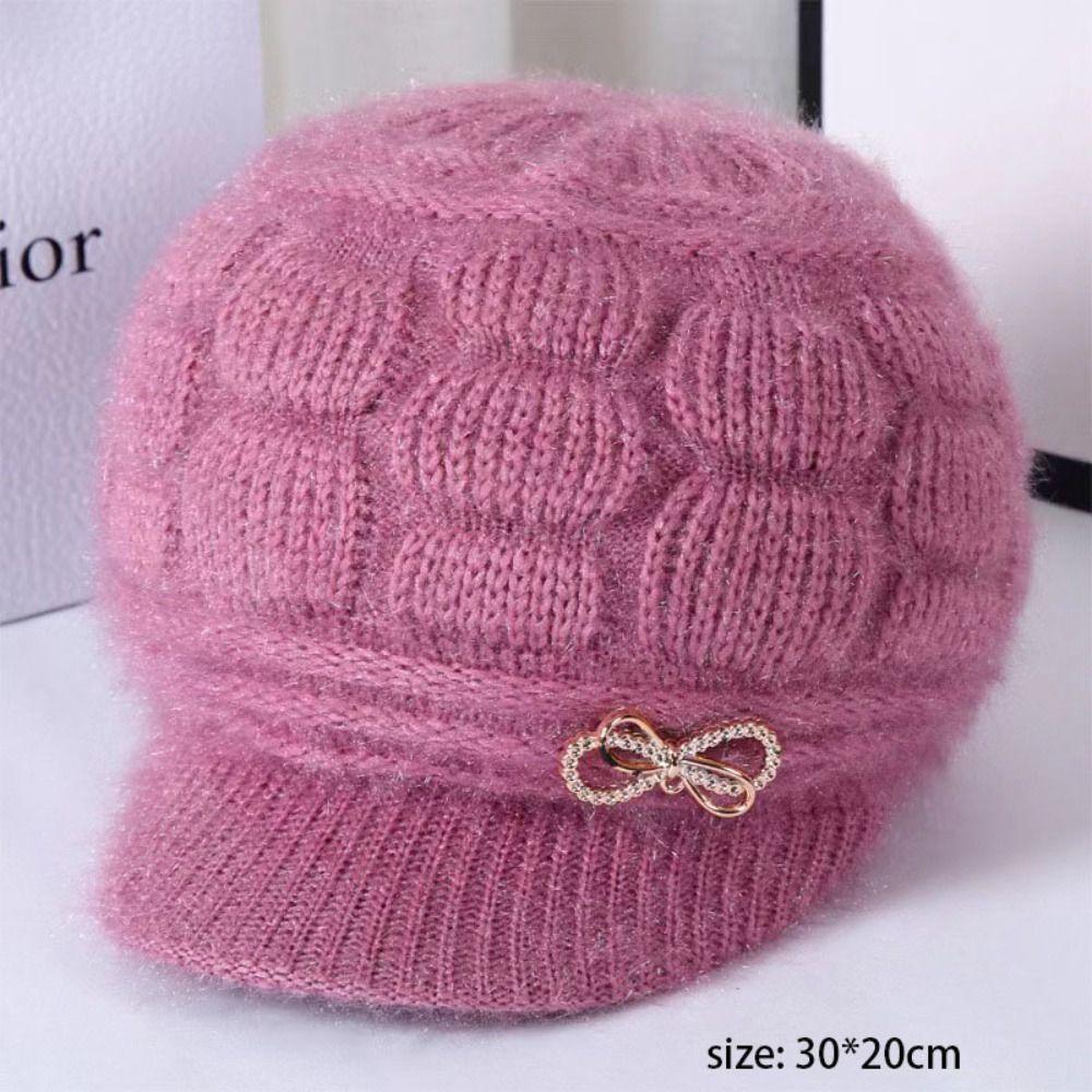 Middle-aged and Elderly Autumn and Winter Knitted Hat Lantern Hat Warm Hat New Warm Brimless Hats
