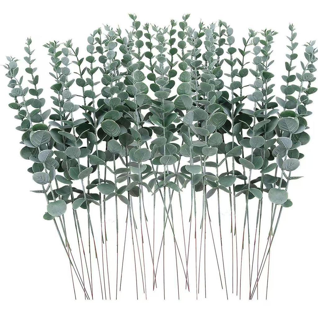 Cross-border Simulation Golden Eucalyptus Artificial Leaves and Flowers for Christmas Decoration