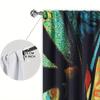2pcs Colorful Butterfly Wings Printed Curtain for Home Decor - Rod Pocket Window Treatment for Bedroom, Office, Kitchen