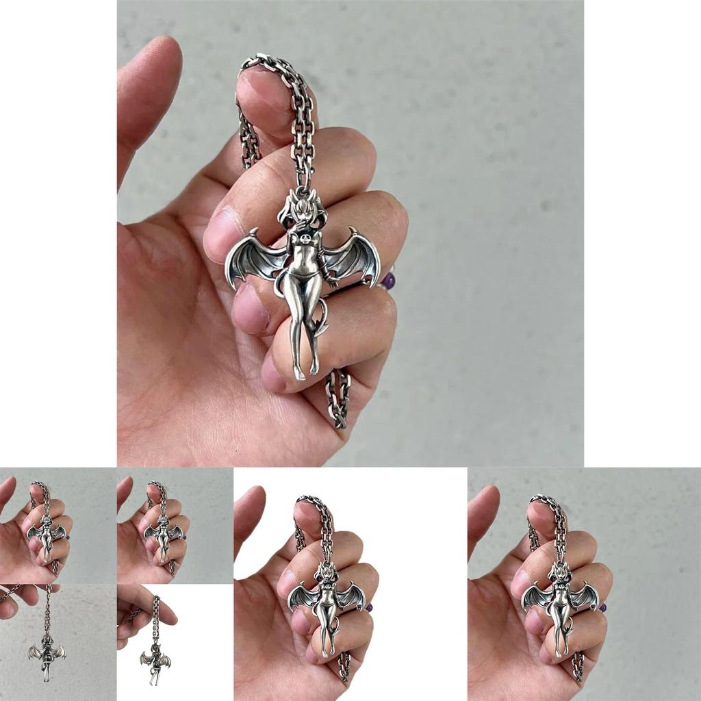 Romantic Angel Necklace With Cartoon Figure And Chain For Daily Wear