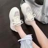 Mesh Breathable Little White Shoes Women's 2025 Summer Thin Fashion Sequins Versatile Casual Sports Thick-soled Heightening Board Shoes