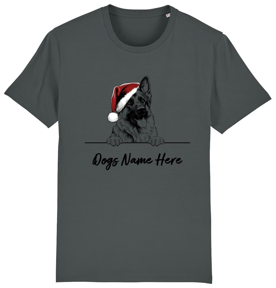 

НЕМЕЦКАЯ ОВЧАРКА АЛЬЗАССКАЯ Персонализированная Рождественская Футболка с Собакой Мужская Женская Детская 3XL