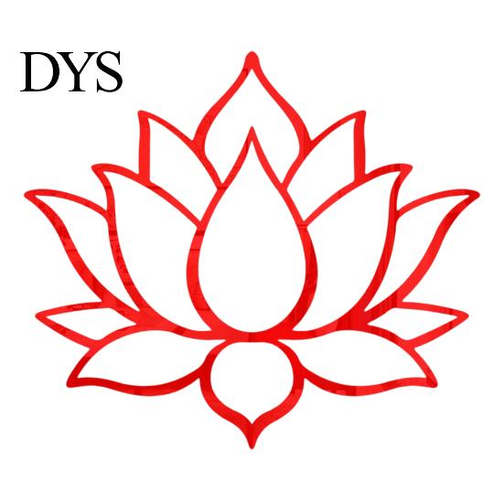 Acrylic Lotus Mirror Wall Sticker Sticker, Flower Decal, Zen Style Chinese Ornament Self Adhesive Decoration for Living Room Bedroom Yoga Studio