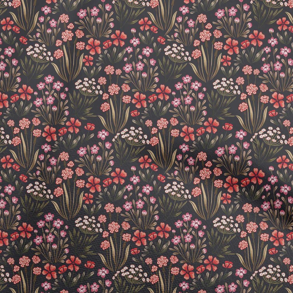 oneOone Cotton Flex Light Yellow Fabric Floral Diy Clothing Quilting Fabric Print Fabric By Yard 40 Inch