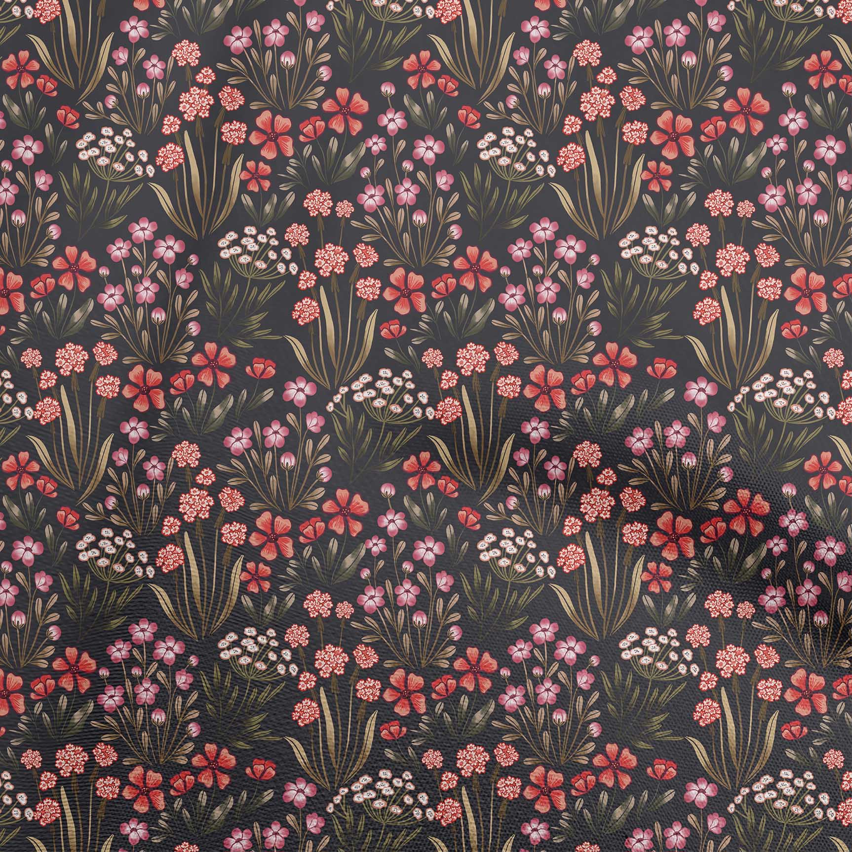 

oneOone Cotton Flex Light Yellow Fabric Floral Diy Clothing Quilting Fabric Print Fabric By Yard 40 Inch 42 Inch Wide - Viscose Chiffon червоний