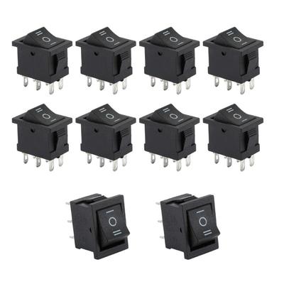1/4/10Pcs Marine Boats Rocker Switches 6 Pin 3 Position Rocker Toggle Switches Rocker Switches for Household Appliance