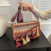 Embroidery Fringe Shoulder Bag Tassel Ethnic Style Crossbody Bag Bohemian Shoulder Bag  Travel