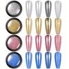1 stücke Nagel Glitter Metallic Reiben Staub Gel Polnischen Pigment Shinning Metall Maniküre Decor Magie Spiegel Pulver Gold Silber Chrom