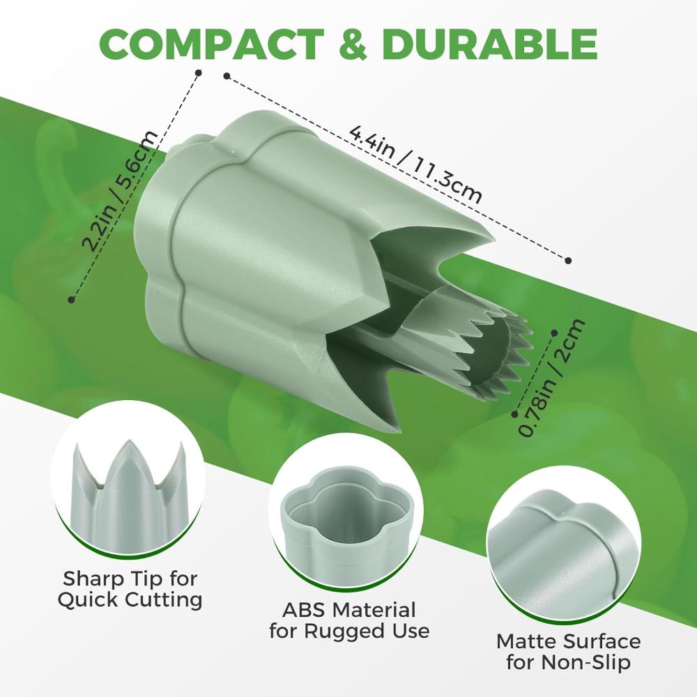2-In-1 Fruit Pepper Corer Color Pepper Corer Seed Removing Tool Portable Kitchen Utensil Reusable Fruit Vegetables Coring Tools