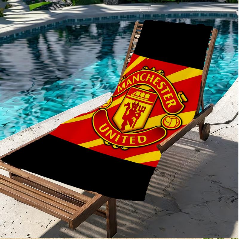 Manchester Football Print Beach Towel, Versatile Lightweight Absorbent Beach Towel for Pool Surf Yoga Bathroom, Perfect Birthday Holiday Gift