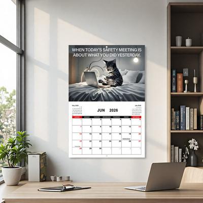 2026 Calendar Hanging 12-month Cat Theme Wall Planner for Home Office