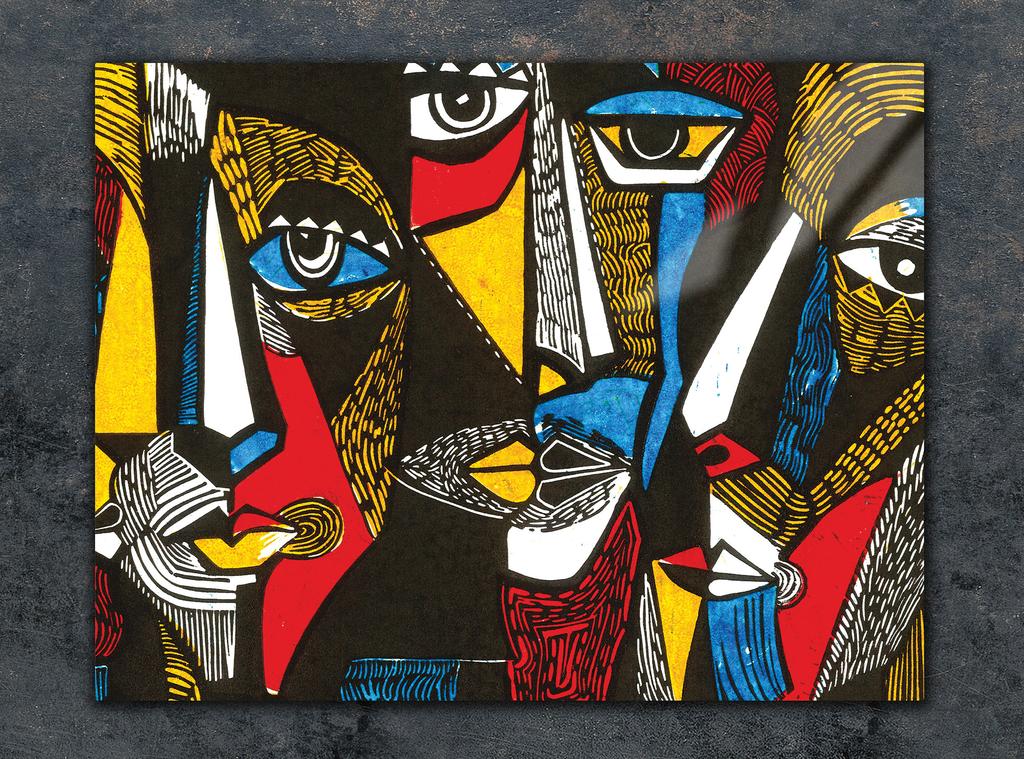 SZKLANA DESKA DO KROJENIA 40x30 POP ART.