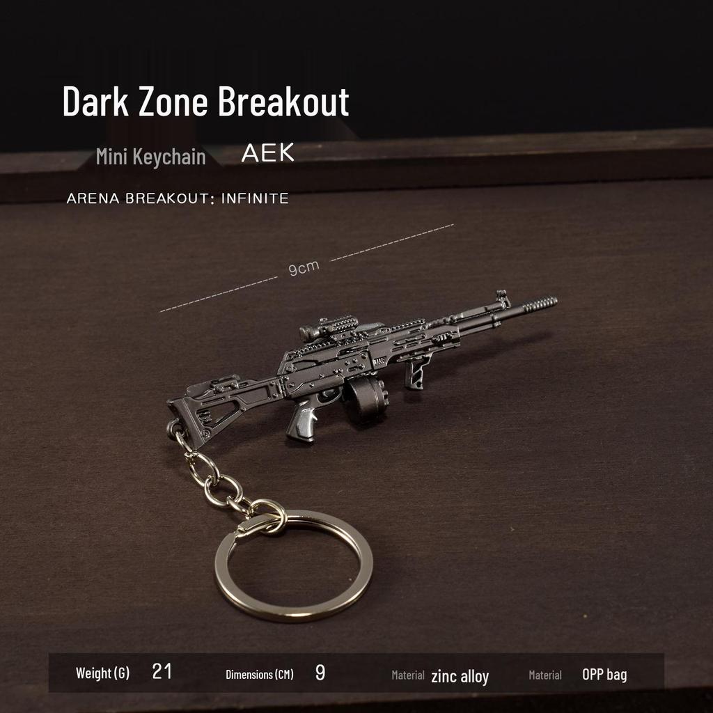 Dark Zone Mini Gun Keychain: AEK, AKM, AKS74U, RPK16, T88 Sniper, VSS Models