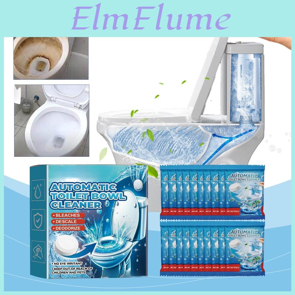 Toilet Powerful Tablets Bowl Cleaning Bathroom Cleaner Dissolving Tablets For Stains Odor Removal 20 Pieces